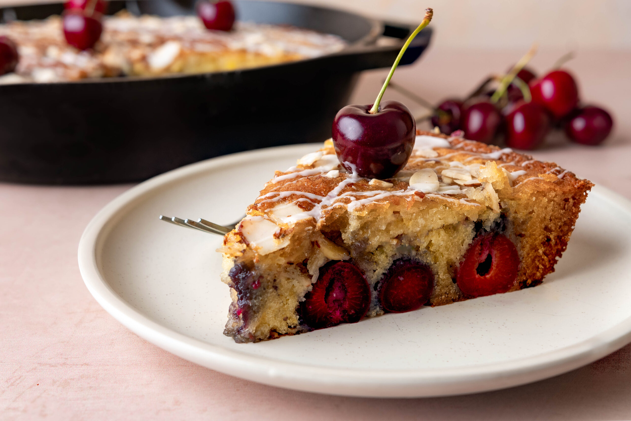 Cherry Almond Skillet Cake (2)