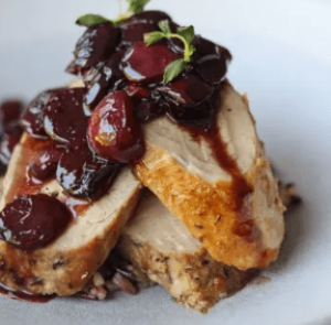 Roast Pork Tenderloin with Cherry Sauce